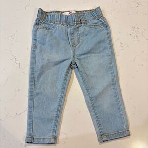 Levi Strauss & Co. Baby Girls Light Wash Denim Pull-On Jeans - 12 Months